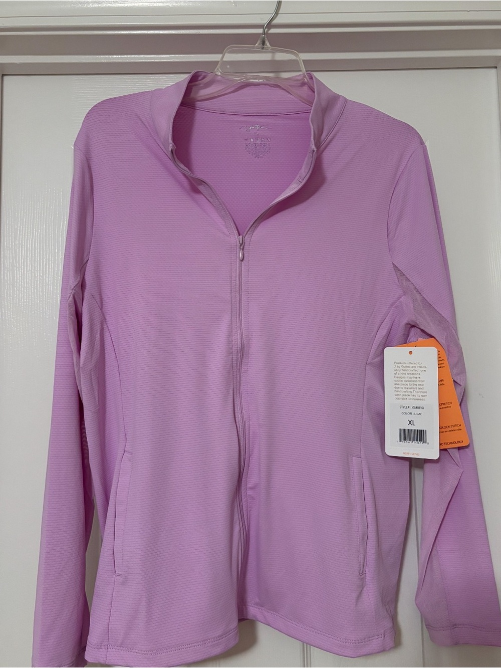 Gottex Lilac Zip-Front Women's Top see matching XL Golf Skirt